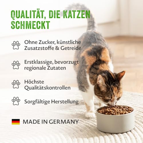 MERA Cats Huhn 2kg, Katzenfutter trocken für ausgewachsene Katzen, getreidefrei & nachhaltig, Katzen Trockenfutter mit hohem Fleischanteil