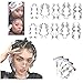 TMIL 5 Styles D'autocollants pour Tatouage De Cheveux De Bébé, Modèle Durable Et Imperméable De Tatouage De Cheveux Frisés pour Les Femmes, Outil De Maquillage, Salon De Coiffure DIY,Mix