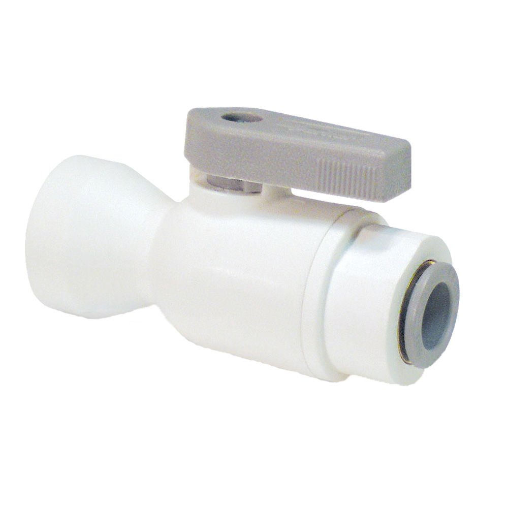 Parker LFPP6VFC6 Ball Valve, Tube to Female Pipe, Polypropylene, Push-to-Connect Connector, 3/8