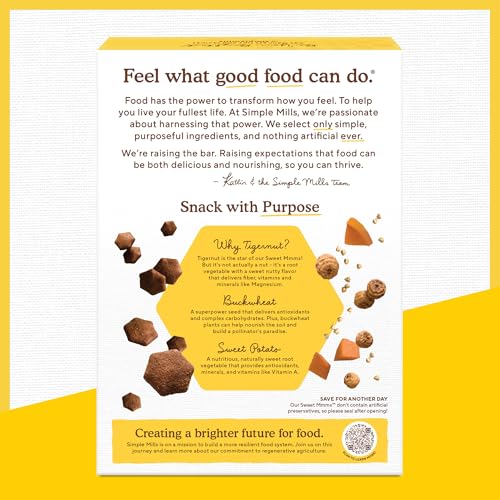 Image of Simple Mills Sweet Mmms Cocoa Blast Bite Sized Baked Sweet Snack Gluten Free Cookies 4 oz (Pack of 2)
