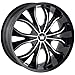 Mazzi Wheels 342-22918B Hustler 342 Gloss Black/Machined Face 22X9.5 5-115/5-120 18mm 74.1mm