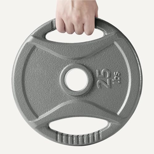 Amazon Basics 2-Inch Olympic Grip Weight Plates, 25lb, Single by Amazon Basics - Image 3
