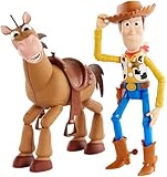 Mattel Disney Pixar Toy Story Woody und Buzz Lightyear 2er-Pack, maßstabsgetreu zum Film für das Erzählen von Geschichten, GDB91