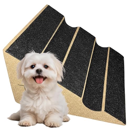 StairWedge Hundetreppe – Einzelne, weiche Teppichrampe für Haustiere, geriffelte Sicherheitsstufe für sicheres Klettern, Rampe aus Naturkork für Hunde, Katzen und Kleintiere zur Mobilitätshilfe