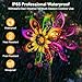 Solar Wind Spinners Outdoo with Lights Sunflower Garden Outdoor Decor Yard Lawn Art Decor for Patio Kinetic Windmills Unique Gifts for Friends and Family 60.63'' H x 13.38'' Dia 360° Rotation