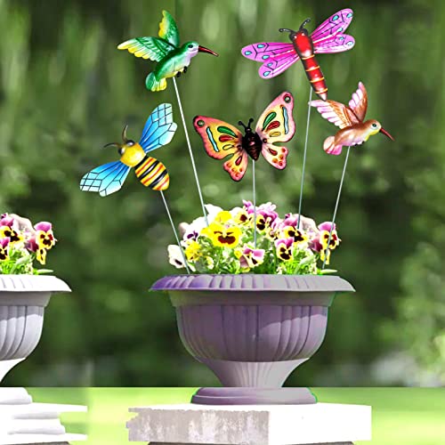 Decorative Garden Stakes, 15 Inch Metal Birds Stakes Garden Stakes Decor, Garden Birds Decorations Ornaments For Indoor Outdoor Yard Patio Plants Pot Flower Pots Home Decoration #TOP6