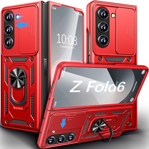 Coque Samsung Galaxy Z Fold 6 rouge robuste pour sécuriser votre téléphone au quotidien et en voiture