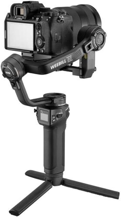 WEEBILL 3S COMBO El Kamerası 3 Eksenli Gimbal Sabitleyici Hızlı Bırakma Dahili Dou Işığı PD Hızlı Şarj Edilen Pil Maks. Sony Nikon DSLR Aynasız Kameralar için 3kg / 6.6Lbs Değiştirme