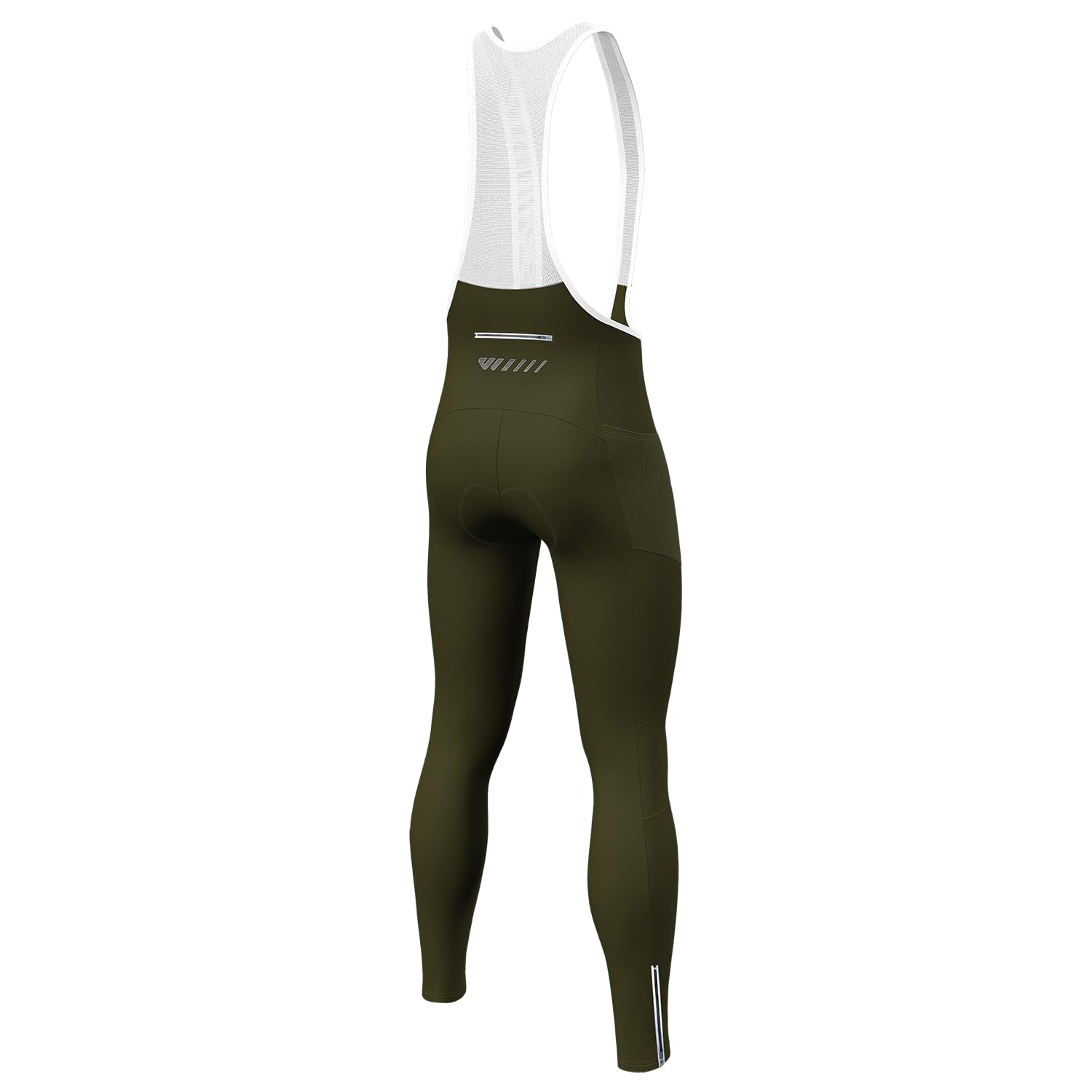 Logas Pantalon de cyclisme rembourré pour homme avec bretelles et poches