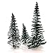Department 56 Accessory Frosted Zig Zag Trees Set of 3, Polyresin, Snow Village Christmas, Collectible Building Accessories, 52507