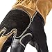 212 Performance Arc Premium Tig Welding Gloves, Grade A Leather, High Dexterity, Kevlar Thread, Open Cuff, Brown and Black, Large
