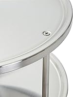 Vista 6 de Juvale Lazy Susan - Organizador de especias de 2 niveles para gabinete, 10.5 pulgadas, acero inoxidable, organizador de encimera de cocina