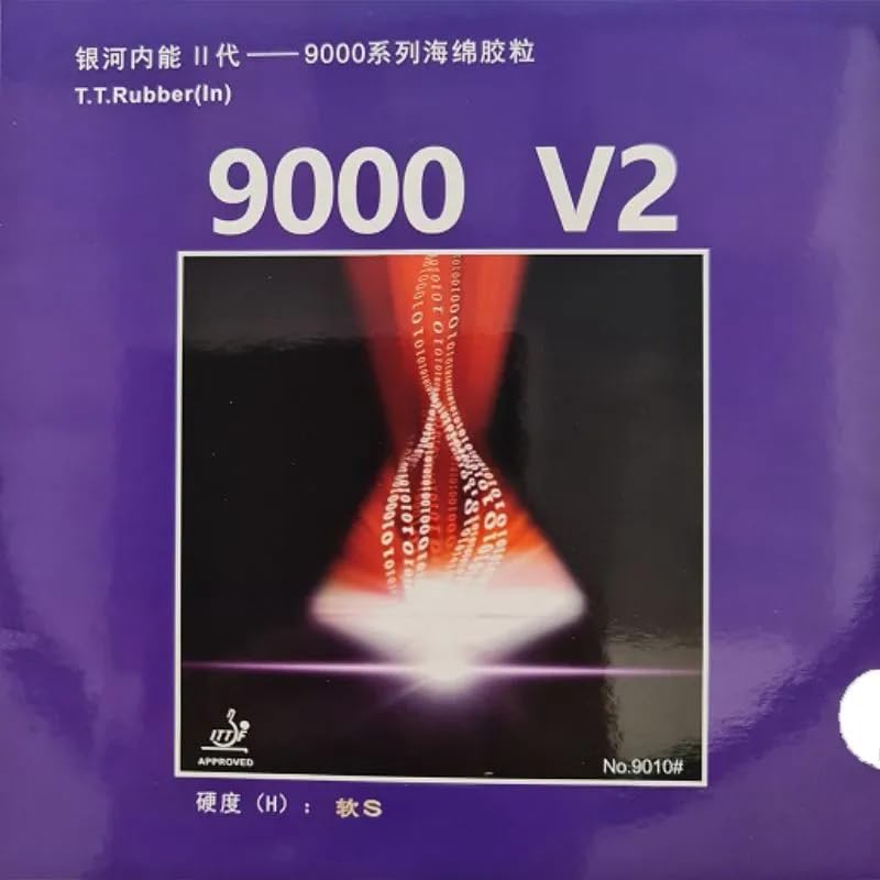 Yinhe-9000-D Table Tennis Rubber, Drive Power, Tacky Surface, Excellent Ball Grip, Attack and Control, ITTF Certified, 2.1mm (Black)-image-11