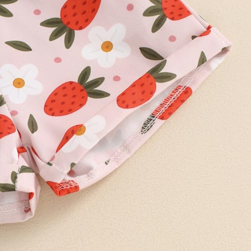 Image of Ayalinggo Toddler Baby Girl Sunflower Print Overalls Shorts with Pocket Suspender Trousers Cute Summer Clothing Outfit