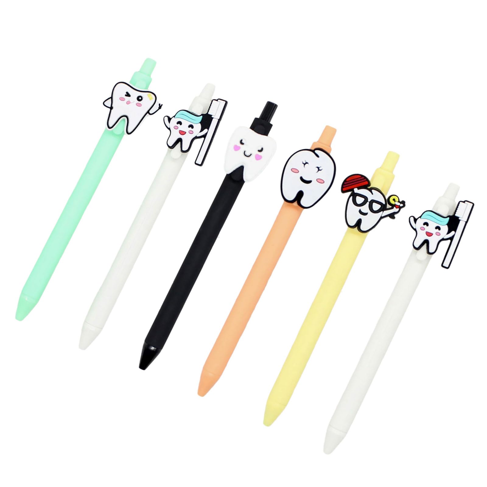 Maxtonser 6Pcs Nurse Themed Retractable Ballpoint Pen 1.0MM Tip Write Smoohtly Retractable Ballpoint Pen for School Clinic