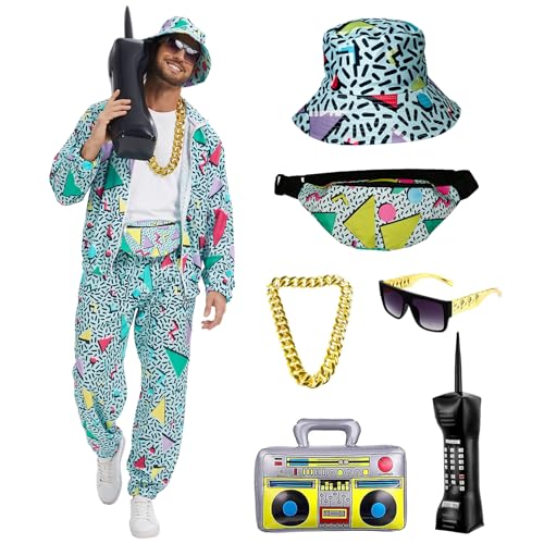 Catálogo de Pans Ropa - los preferidos. 43 rumnigh Conjunto de los 80s 90s para Hombre Disfraz de Chándal, Conjunto de Atuendo Hip Hop Chándal Vintage de Playa para Disfraces de Fiesta Disco Temática (Verde, X-Large)