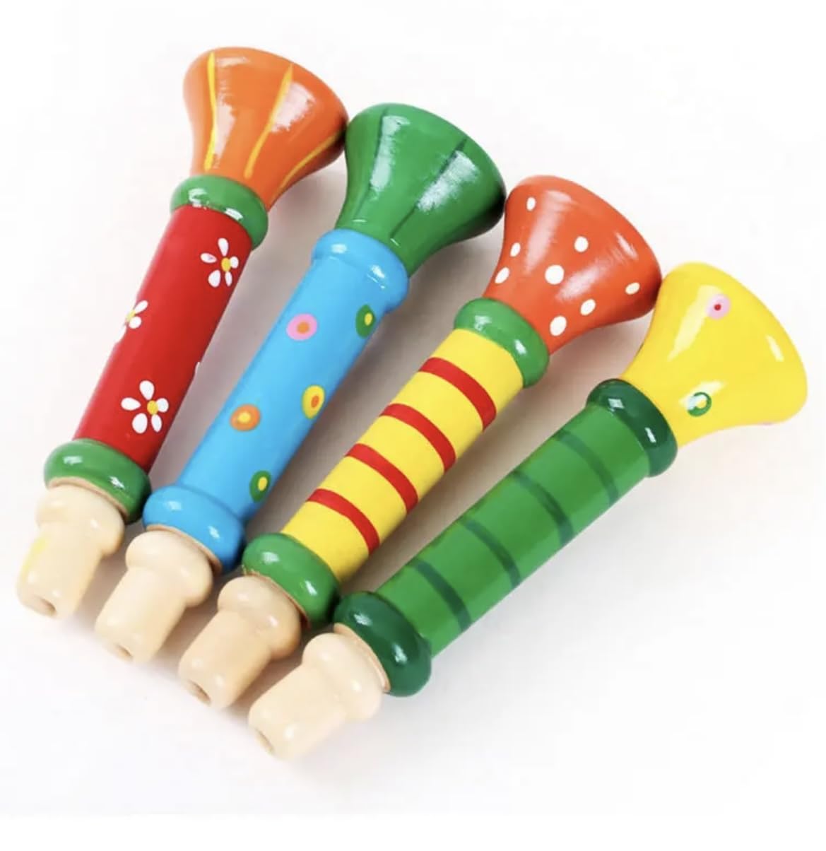 GICO 7940 - Silbato para niños (madera, 4 trompetas, varios colores)