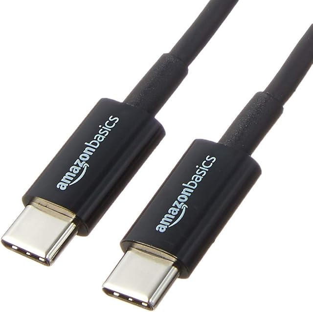Amazon Basics USB Type-C to USB Type-C 2.0 Cable - 0.9 m - Black