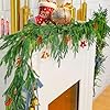 Norfolk pine garland 6ft realistic artificial greenery for table mantle wall indoor and outdoor christmas decorations  urban country home decor