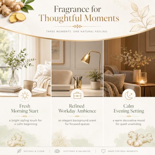 Image of AROMATICO Ginger Diffuser Oil For Relax Calm Mood, Natural Homely Fragrance, Sound Sleep & Pure Aromatherapy | 30ML