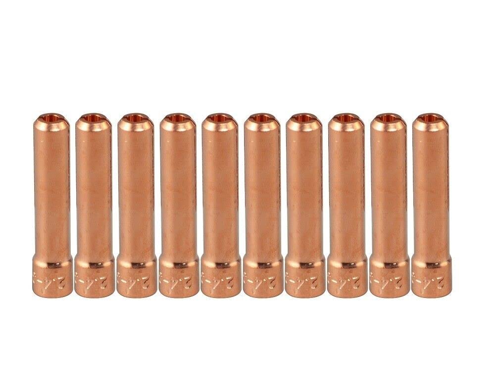 RIVERWELDTIG Stubby Collets 10N24S 2.4mm Orifice for PTA DB SR WP 17 18 26 TIG Welding Torch Pack of 10