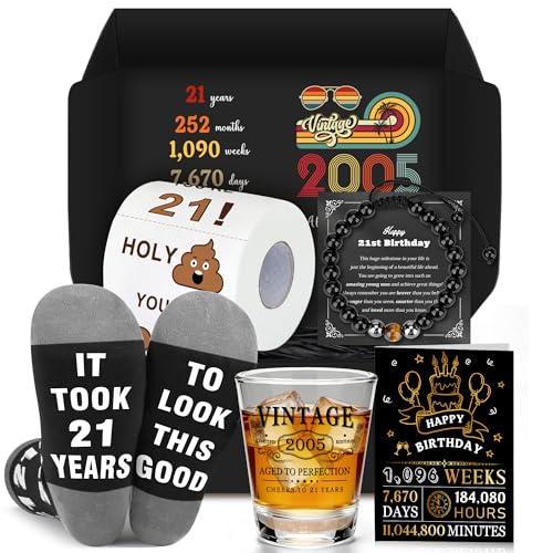 21st Birthday Gifts for Him Funny Gift Ideas for 21 Year Old Male Cool 21 Years Old...