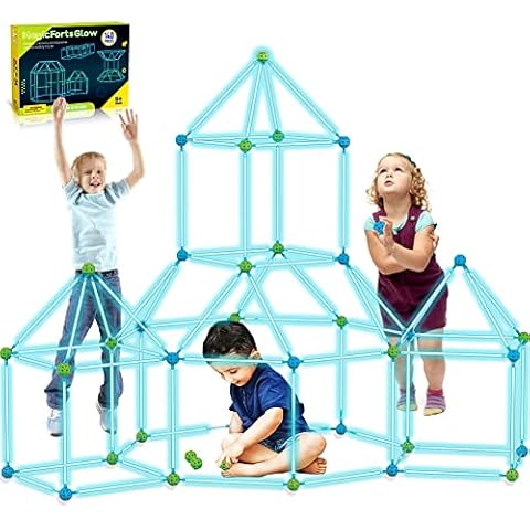 Kit de Construcción para Niños con 140 Piezas que Brillan en la Oscuridad Cover