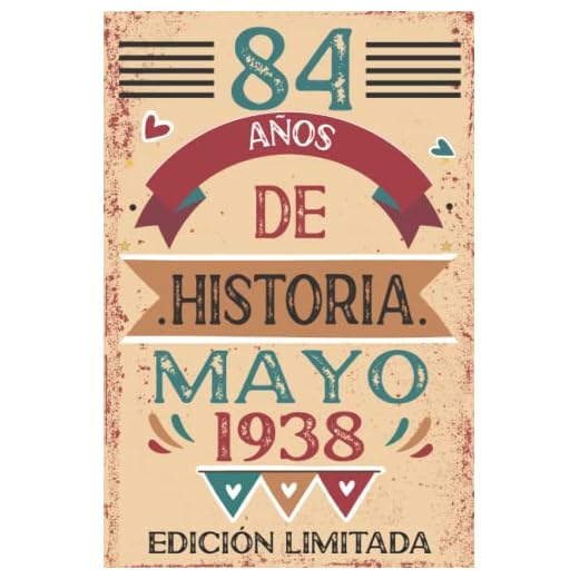 84 Años De Historia Mayo 1938: 84 años. Libro de visitas, cuaderno, 110 páginas de felicitaciones, idea de regalo, regalo Para la esposa, novia, mujer, La madre