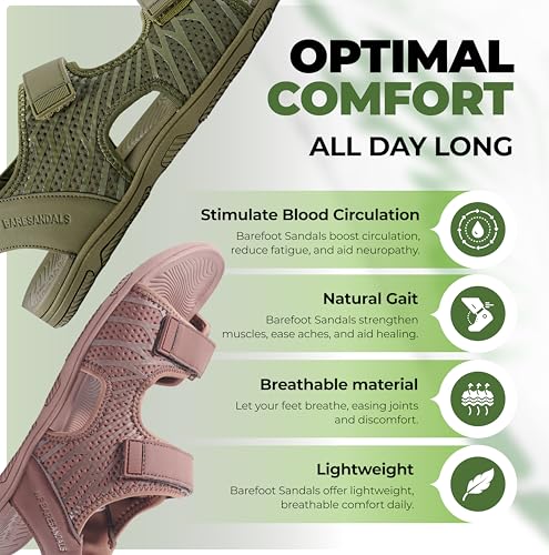 HF Baresandals III – Outdoor & Lightweight Barefoot Sandals for natural foot movement, Adjustable Fit Unisex With Zero Drop Flexible Sole 6