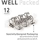 Duschvorhangringe Silber Ringe Duschvorhang Haken: Nickel Metall Duschringe für Duschvorhangstange - Dekorative Blume Klee Duschringe Vorhanghaken Aufhänger für Badezimmer - 12 Stück