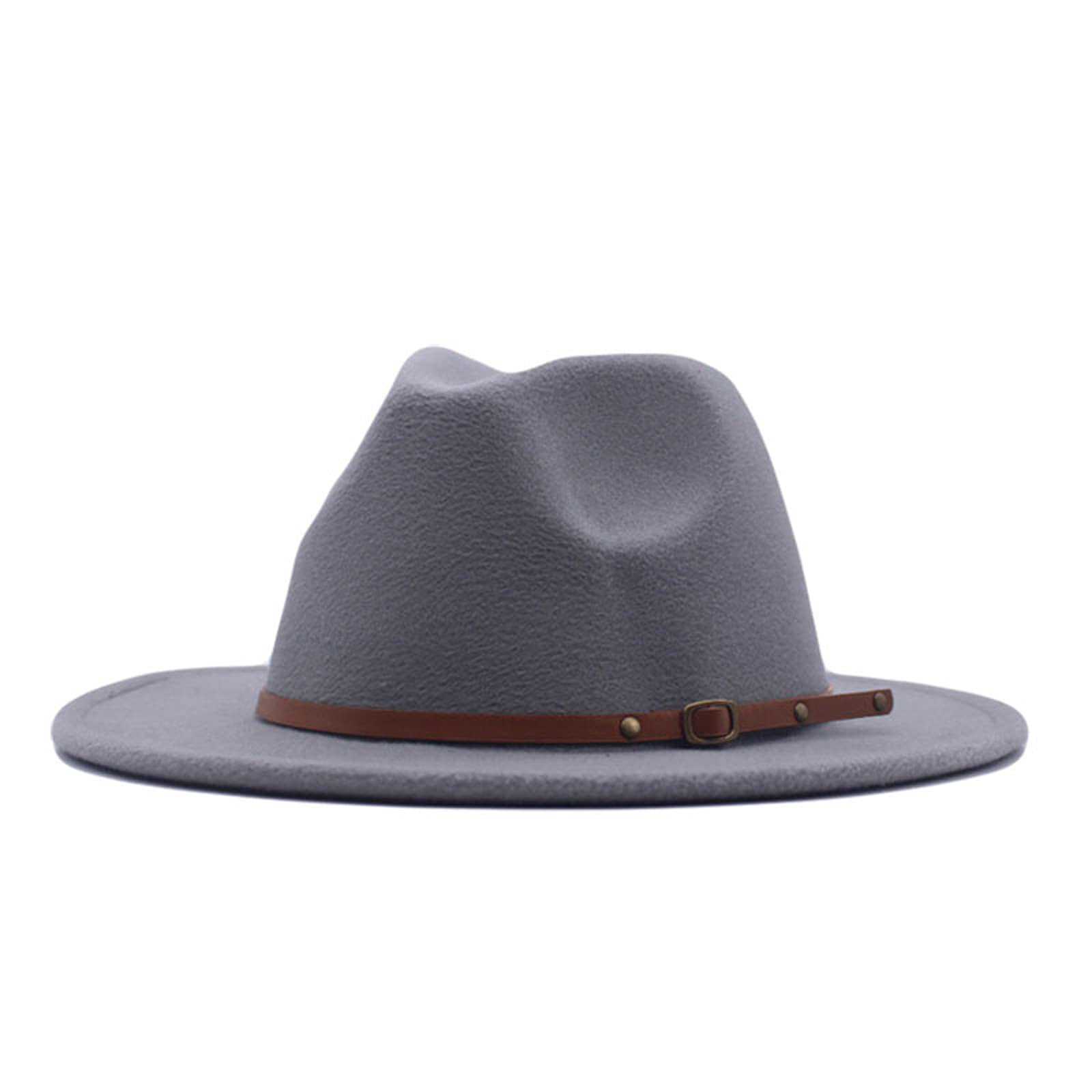 Generic Sombreros de vaquero Panamá para hombre, retro, sombrero de jazz, sombrero de vaquero británico, sombrero de vaquero occidental, sombrero de paja, sombrero de vaquero occidental, cinturón ancho,