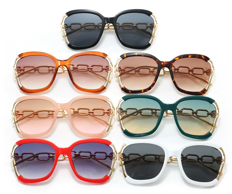 Empress Chain-Link Sunglasses Women Men Metal Trendy Sun Glasses Shades UV400 Luxury Sunglasses3