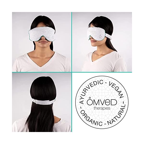 Omved SLEEP EASY Relaxing Travel Eye Mask with Mild Aroma of Herbs and Essential Oils Light Grey