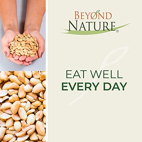 Beyond Nature Dry Roasted Chopped Peanuts, Granulated, Vacuum Sealed, Non Gmo, No Oil & No Salt, Low Carb, Gluten Free, Keto Friendly & Vegan Snack, 1 Lb (16 Oz) #TOP4