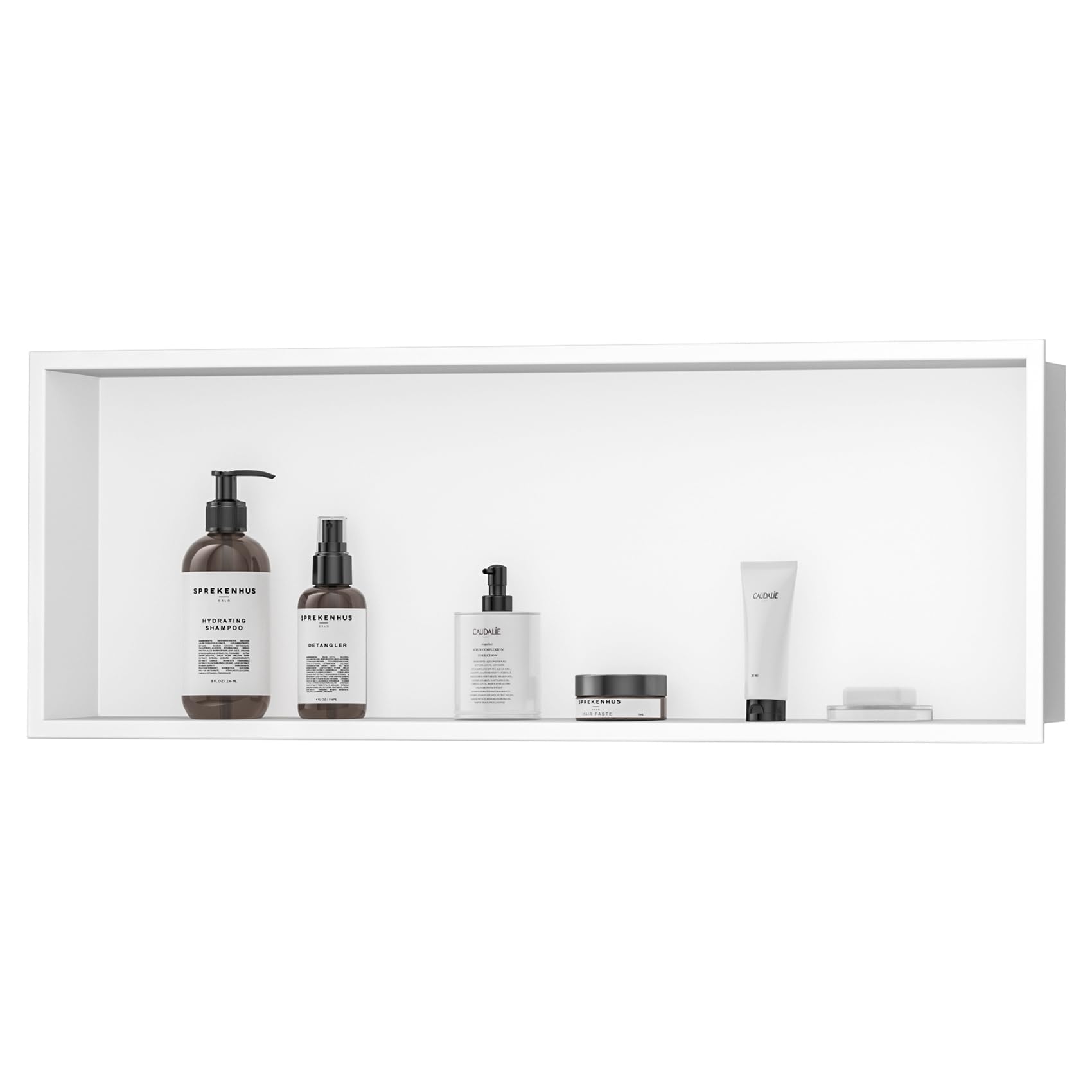 Neodrain 36X12 Inch Shower Niche, White Stainless Niche NO Tile Needed