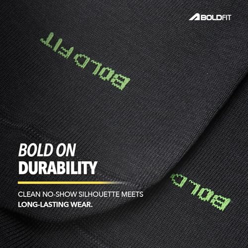 Image of Boldfit No Show Loafer & Ankle Socks for Men & Women Dry Fit Stretchable, Anti Odour & Moisture Absorbent Anti Slip Grip Sports & Gym Socks for Running, Walking & Everyday Wear, Multicolor, Pack of 3