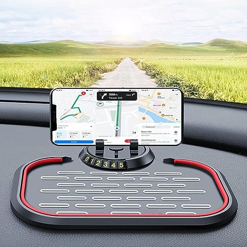 Image of Azelf Phone Mat, Phone Holder for Car,Multifunction Car Anti-Slip Mat Auto Phone Holder, Phone Mount Silicone Car Pad Mat,Anti Skid Dashboard Sticky Pad for Keys,Gadgets