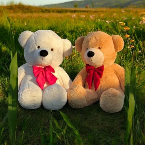 Urso de Pelúcia Grande Teddy 50 cm, Antialérgico (Doce de Leite)