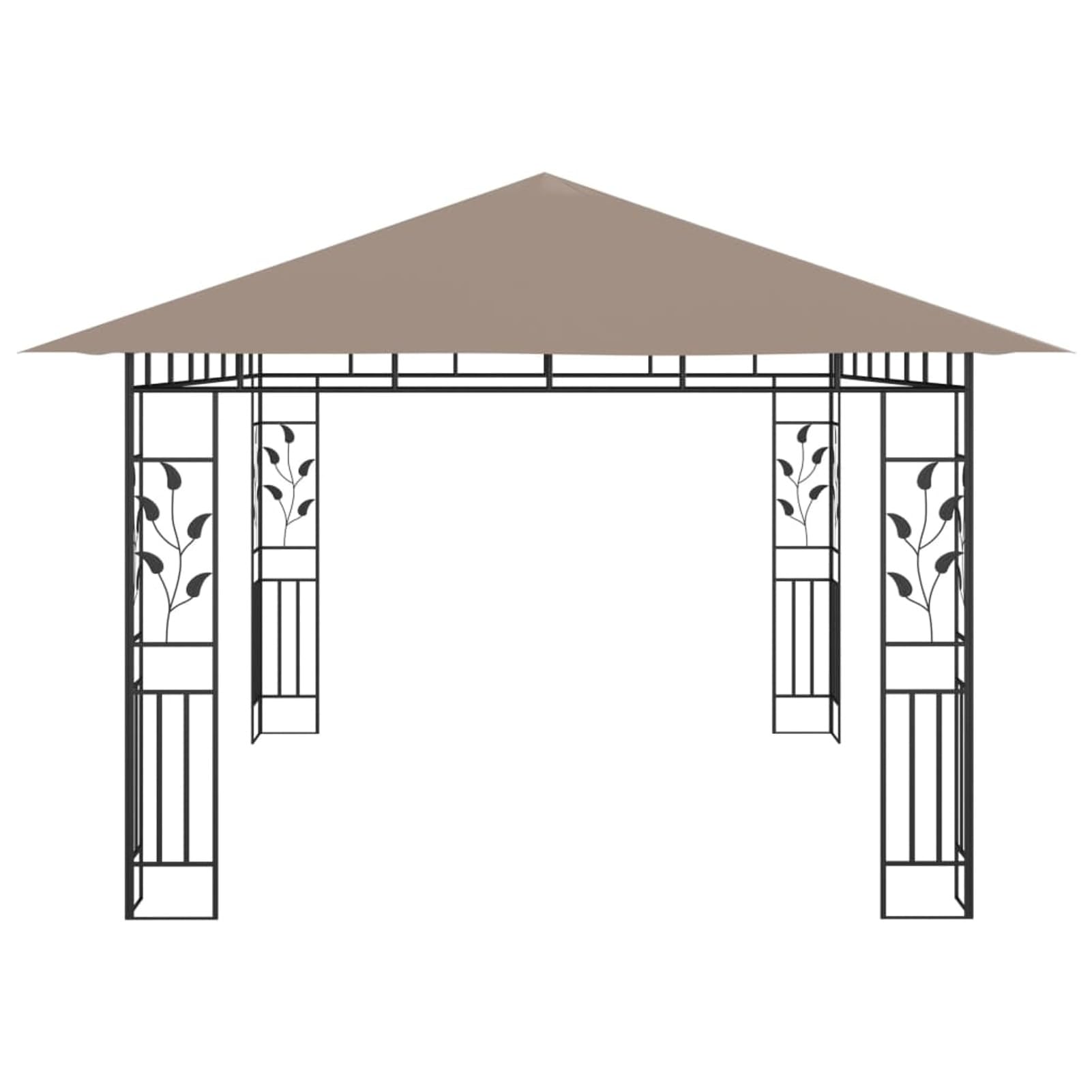 Gazebo con Zanzariera 4x3x2,73 m Talpa 180 g/m²,Gazebo Pergola Con Telo Impermeabile Richiudibile E Struttura Rettangolare In Acciaio Inossidabile Ad Alta Densità, Per Arredo Giardino, Terraz