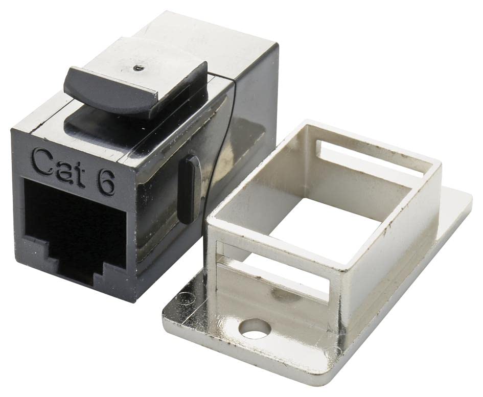 Łącznik, gniazdo RJ45, 8POS, CAT6, adaptery in-line, złącza modułowe, adaptery modułowe, ilość1 | ECF504-C6
