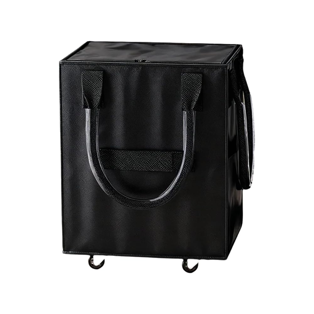 UDSKNV[KSL Portable Foldable Shopping Cart Bag 360° Swivel Wheel, Grocerie Trolley Travel Laundry Luggage Cart