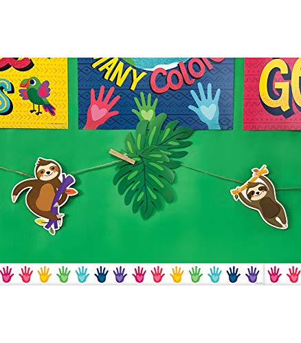 Image of Carson Dellosa One World 36pc Tropical Leaves Bulletin Board Decorations, Tropical Decor for Bulletin Board, Party, Classroom Decor, and Summer Bulletin Board Decorations, Boho Classroom Decor