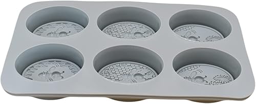 Miniatura 2 de Paquete de 2 moldes de silicona con 6 cavidades, panal 3D (molde de pastel de lava de chocolates fundidos, fondant de caramelo, jabón)  apto para