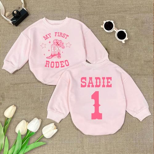 Personalized Birthday Girl Romper Donuts Graphic, 1st Birthday Girl Outfit, First Birthday Outfit Girl4