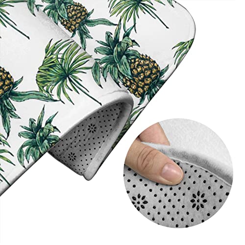 DIRYKILP Badematte + Konturmatte + Toilettendeckelbezug, Ölgemälde Ananas 3 Stück Badematte Set, mit rutschfester Klebeunterseite – Bild 6