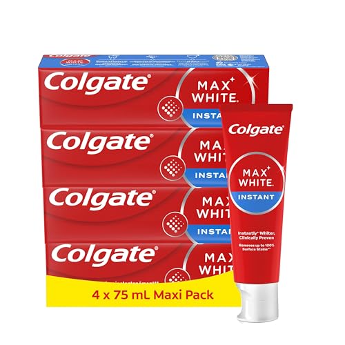 Blanchir les dents jaunes instantanément avec Colgate Max White Optic