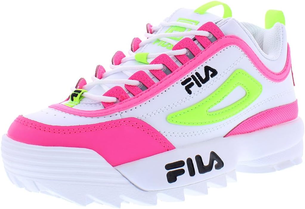 Fila Little Kid/Big Kid Banchee 3 Sneaker,Black/White/Dazzle Blue,5 M US Big Kid