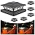 VOLISUN Solar Post Cap Lights: 6 - Pack Outdoor Deck Post Cap Lights Black for Dock Fence Waterproof 2 Color Modes,4x4/6x6 Wooden/Vinyl Posts