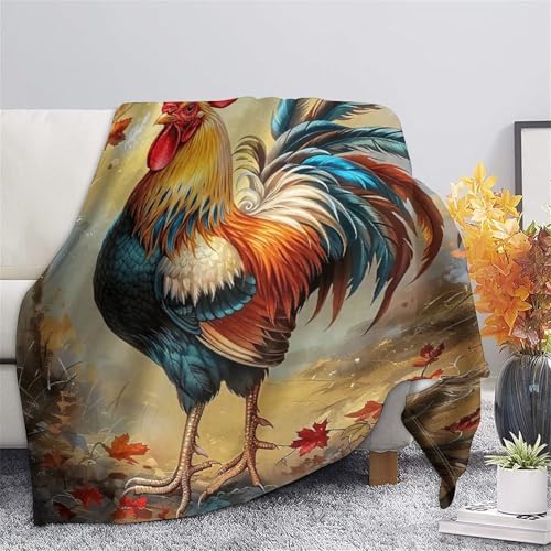 Couverture coq contre les nuits froides couverture lit microfibre