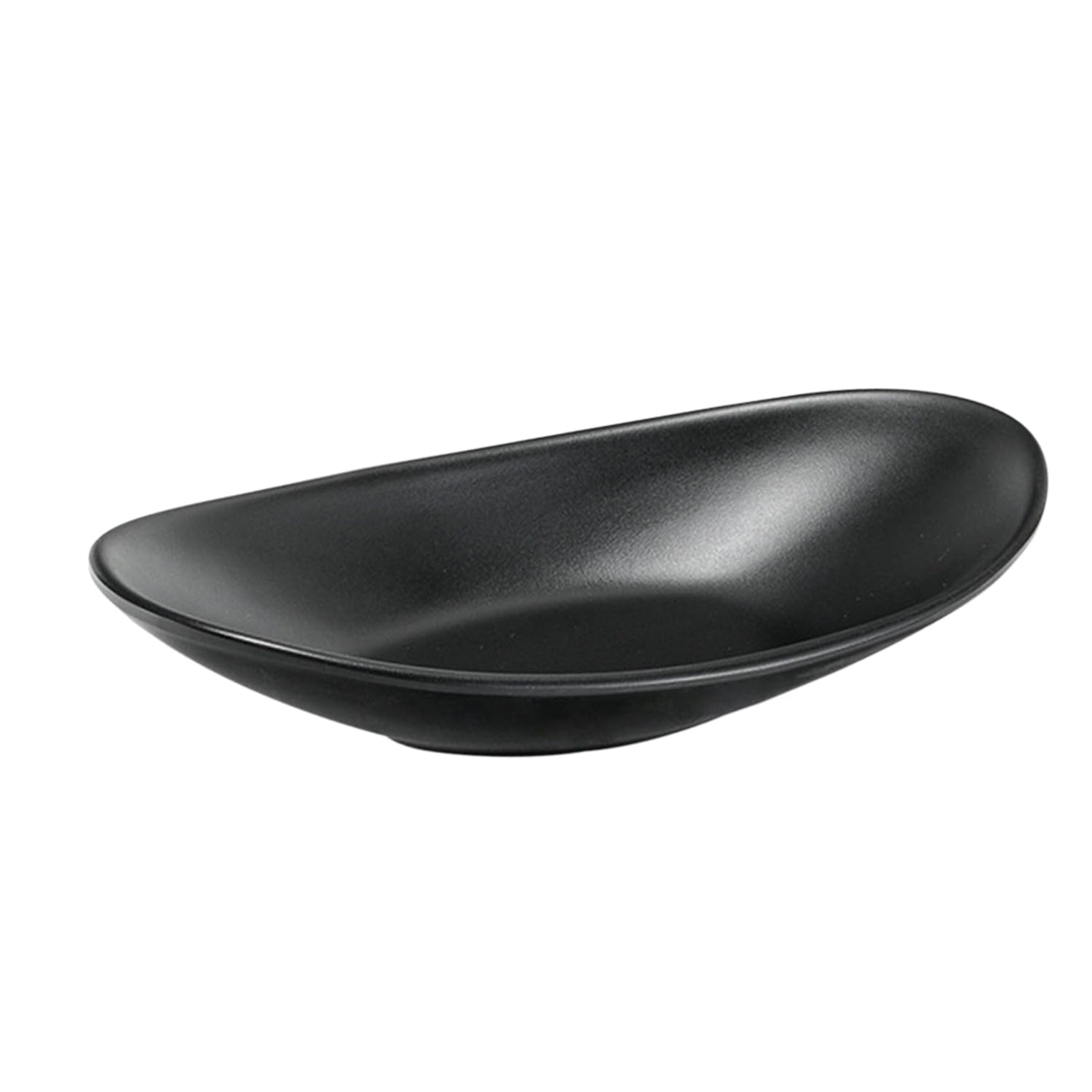 1 bandeja para joyas, bandeja ovalada, bandeja cosmética, bandeja para barbacoa fría, bandeja negra, bandeja de tocador, adecuada para cosméticos, joyas, llaves (21,1 x 11 x 4,3 cm)